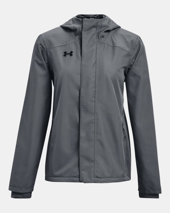 Women's UA Stormproof Lined Rain Jacket, Gray, pdpMainDesktop image number 5